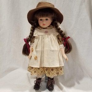 Porcelain 12" Delton Doll with Stand